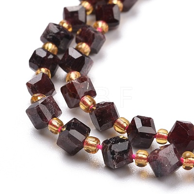 Natural Garnet Beads Strands G-P463-38-1