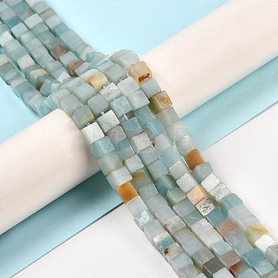 Natural Flower Amazonite Beads Strands G-G002-A06-1