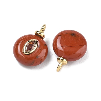 Natural Red Jasper Pendants KK-C251-01E-01-1