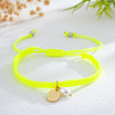 Brass & Imitation Pearl Charm Bracelets PJ9657-3-1