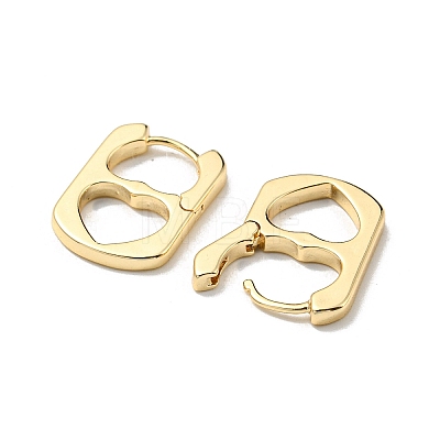 Brass Hoop Earrings EJEW-B035-24KCG-1