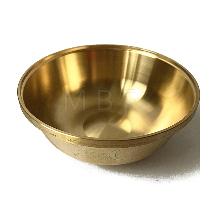 Brass Triple Moon Pattern Altar Mini Bowl PW-WGC207C-01-1