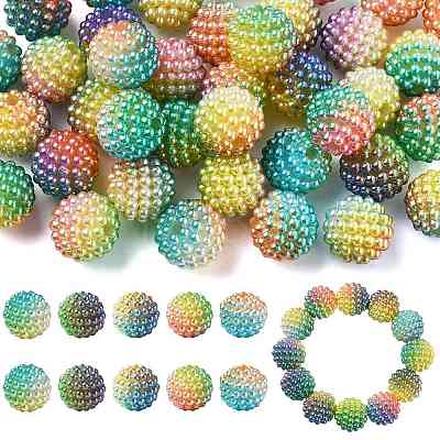 40Pcs Imitation Pearl Acrylic Beads OACR-FS0002-89A-17-1