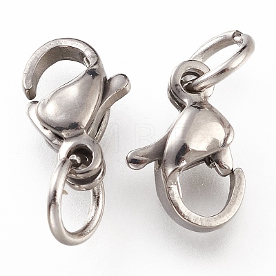 Tarnish Resistant 304 Stainless Steel Lobster Claw Clasps LS-STAS-G240-01A-P-1