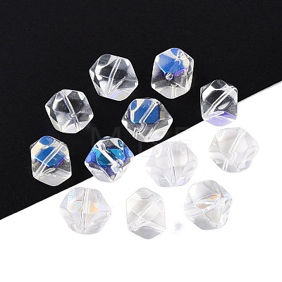 Electroplate Transparent Glass Beads EGLA-Q140-01-A09-1