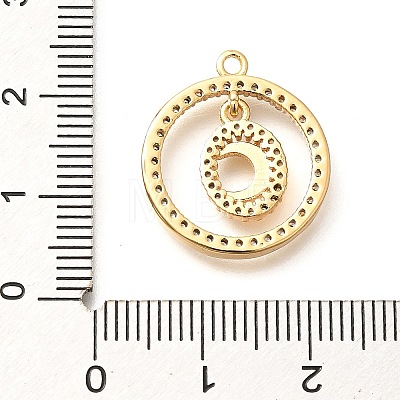 Brass Micro Pave Cubic Zirconia Pendants KK-G519-06G-02-1