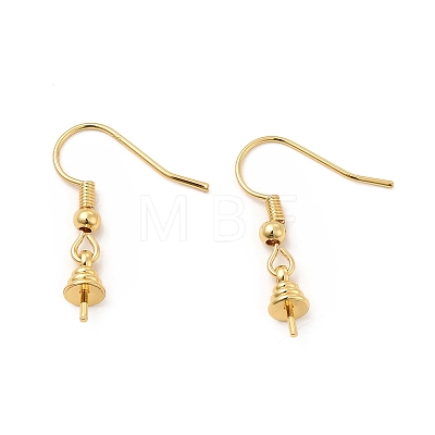Brass Earring French Hooks with Coil and Ball KK-P225-01G-1
