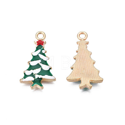 Rack Plating Alloy Enamel Pendants ENAM-N055-123-1
