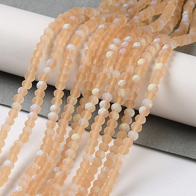 Imitation Jade Glass Beads Strands EGLA-A034-T2mm-MB23-1