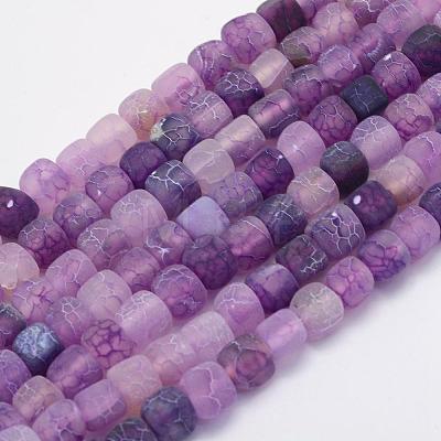 Natural Agate Beads Strands G-G705-8mm-08-1