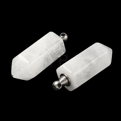 Natural Quartz Crystal Perfume Bottle Pendants G-H332-09P-01-1