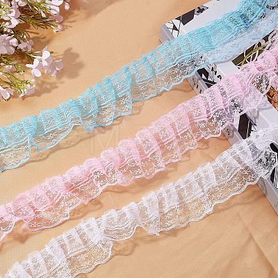 Polyester Lace Trim OCOR-WH0058-07B-1