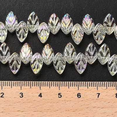 Electroplate Glass Beads Strands X-EGLA-B004-02A-FR01-1