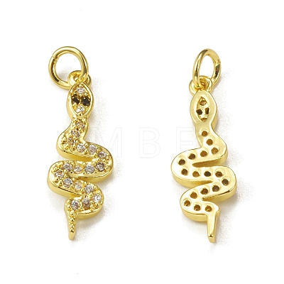 Brass Micro Pave Cubic Zirconia Pendants KK-E068-VB312-1