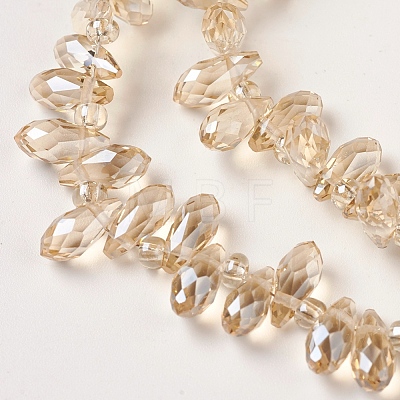 Electroplate Glass Beads Strands X-EGLA-L009-FR07-1