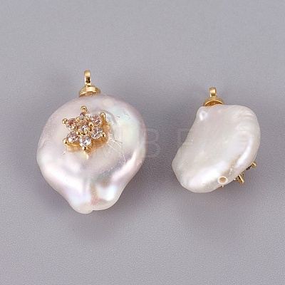 Natural Cultured Freshwater Pearl Pendants PEAR-F008-52G-1