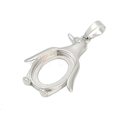 Brass Pendant Cabochon Settings KK-S521-17E-P-1