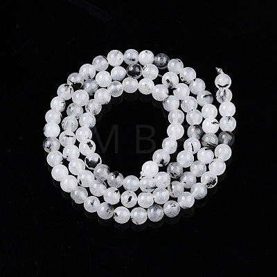 Dyed Natural White Jade Beads Strands G-T140-4mm-A02-1