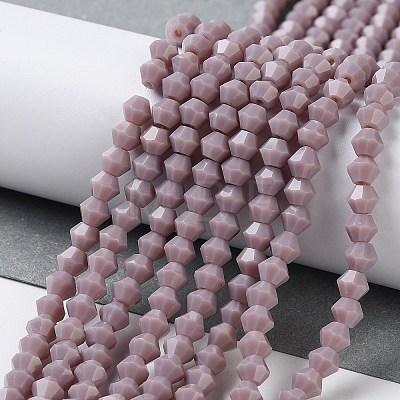 Opaque Solid Color Imitation Jade Glass Beads Strands GLAA-F029-P4mm-13-1