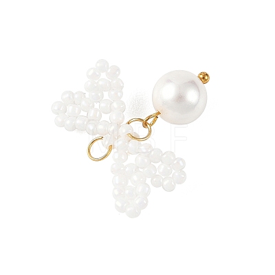 Glass Seed Bead Pendants PALLOY-MZ01383-02-1