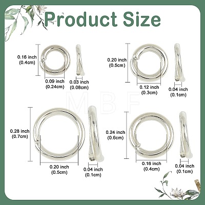 400Pcs 4 Styles Open Jump Rings Brass Jump Rings KK-FS0002-08P-1