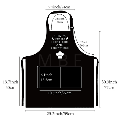 Polyester Apron AJEW-WH0221-016-1