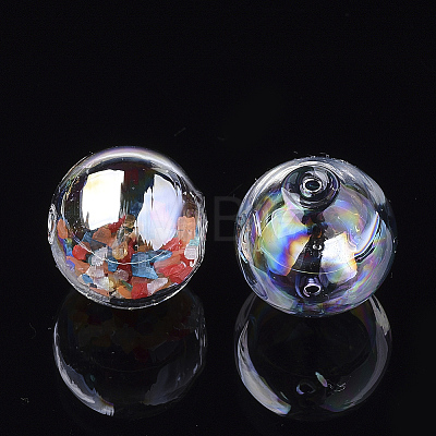 Handmade Blown Glass Globe Beads LS-X-DH017J-1-18mm-AB-1