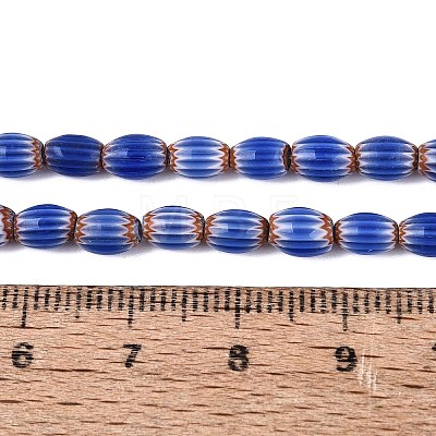 Handmade Millefiori Glass Barrel Beads Strands LA-N002-01A-1