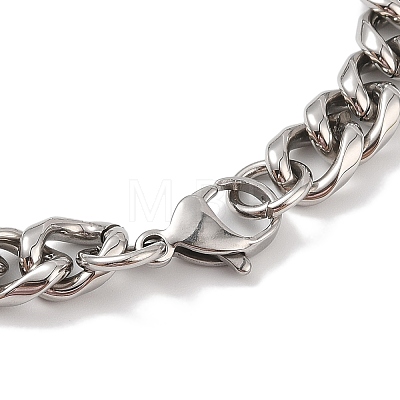 304 Stainless Steel Viking Knot Link Chain Bracelets for Men BJEW-B096-37AS-1