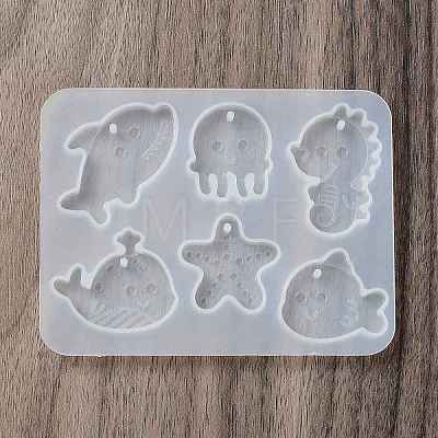 Starfish/Whale/Octopus Pendant DIY Silicone Mold DIY-K073-09A-1