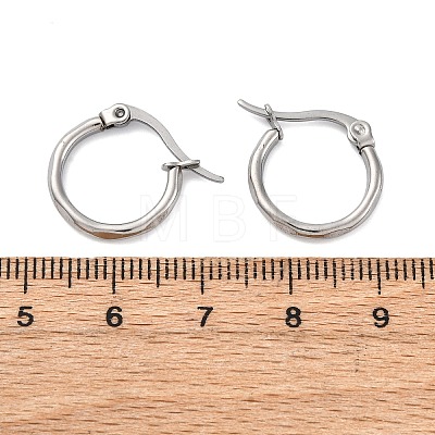 304 Stainless Steel Hoop Earrings EJEW-D195-M-1