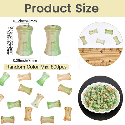 800Pcs Transparent Acrylic Beads OACR-PA0001-98A-1