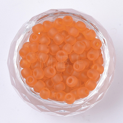 8/0 Frosted Round Glass Seed Beads X-SEED-A008-3mm-M9-1