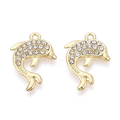 Alloy & Crystal Rhinestone Pendants PALLOY-T095-11KCG-1
