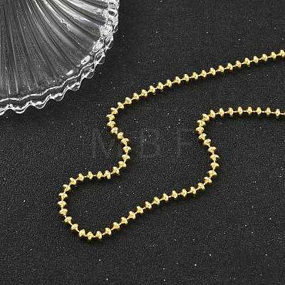 2.5MM Brass Ball Chain Necklaces NJEW-K312-01G-1
