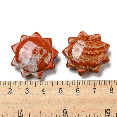 Natural Red Jasper Carved Healing Sun Figurines DJEW-D012-04D-1