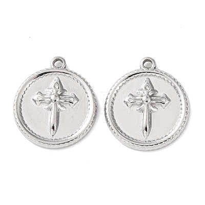 304 Stainless Steel Pendants STAS-P432-01F-P-1