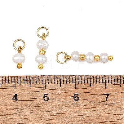3Pcs 3 Styles Natural Cultured Freshwater Pearl Pendants PALLOY-JF05554-1