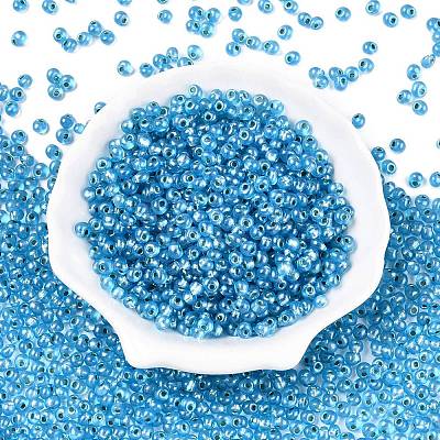 6/0 Baking Paint Transparent Glass Seed Beads SEED-N006-06L-1