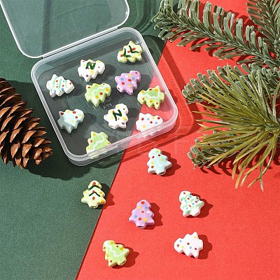 16Pcs 7 Colors Handmade Porcelain Beads PORC-FS0001-42-1