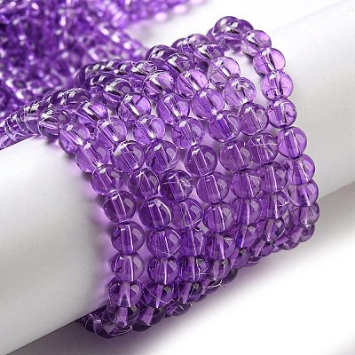 Drawbench Transparent Glass Beads Strands GLAD-Q012-4mm-16-1