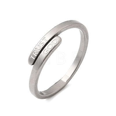 201 Stainless Steel Cuff Open Rings RJEW-Z141-02P-1