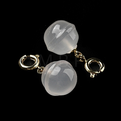 Natural White Agate Pendant Decorations G-R489-43G-1