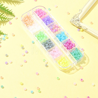 576Pcs 12 Colors Glass Seed Beads SEED-FS0001-25-1