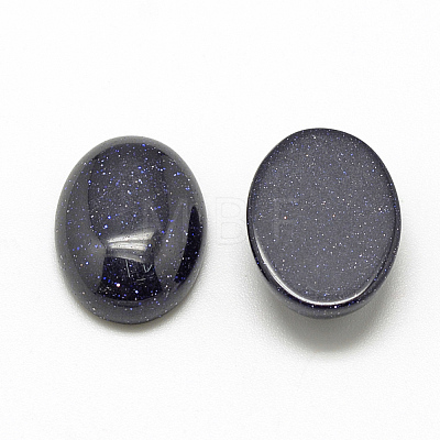 Synthetic Blue Goldstone Cabochons G-R415-30x40-34-1