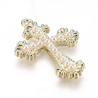 Alloy Jewelry White Acrylic Pendants X-PALLOY-Z001-16LG-1