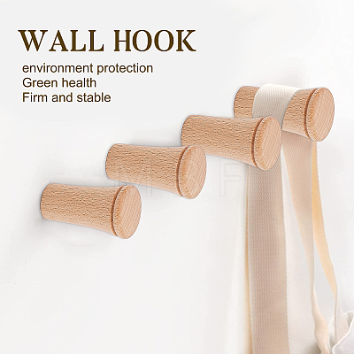 Wooden Hook Hanger AJEW-WH0189-45-1