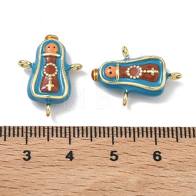Brass Enamel Religion Virgin Chandelier Component Links KK-Z153-05G-02-1