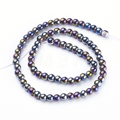 Glass Beads Strands GR4mm27Y-AB-1