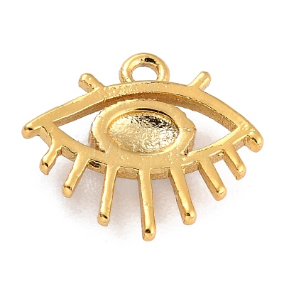 Golden Brass Enamel Pendants KK-P197-12G-1